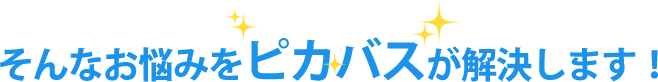 そんなお悩みをピカバスが解決します！